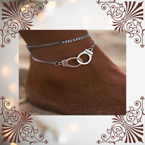 Silver Handcuff Ankle Chain